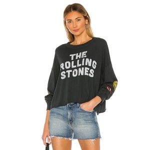 Daydreamer Charcoal Rolling Stones Long Sleeve Top